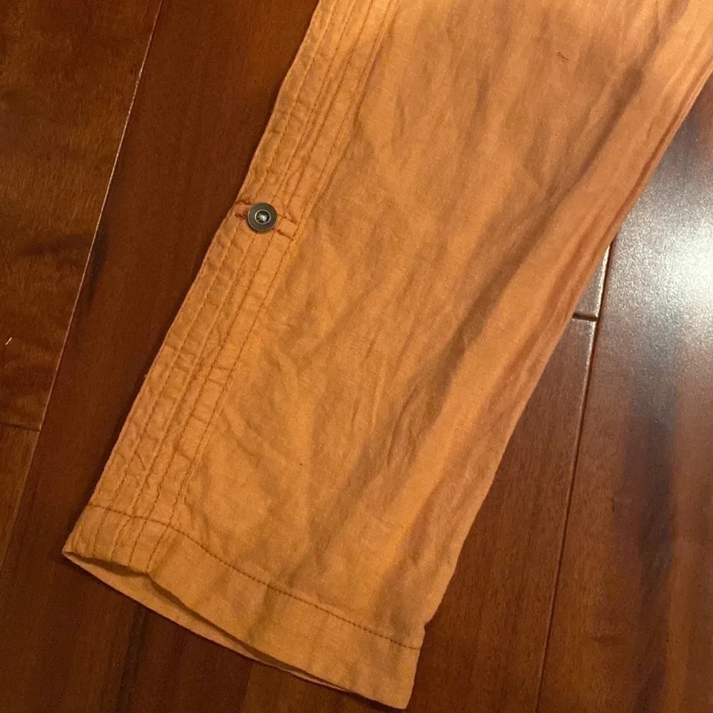 Anthropologie Hei Hei Coral Sight Seer linen cargo pants